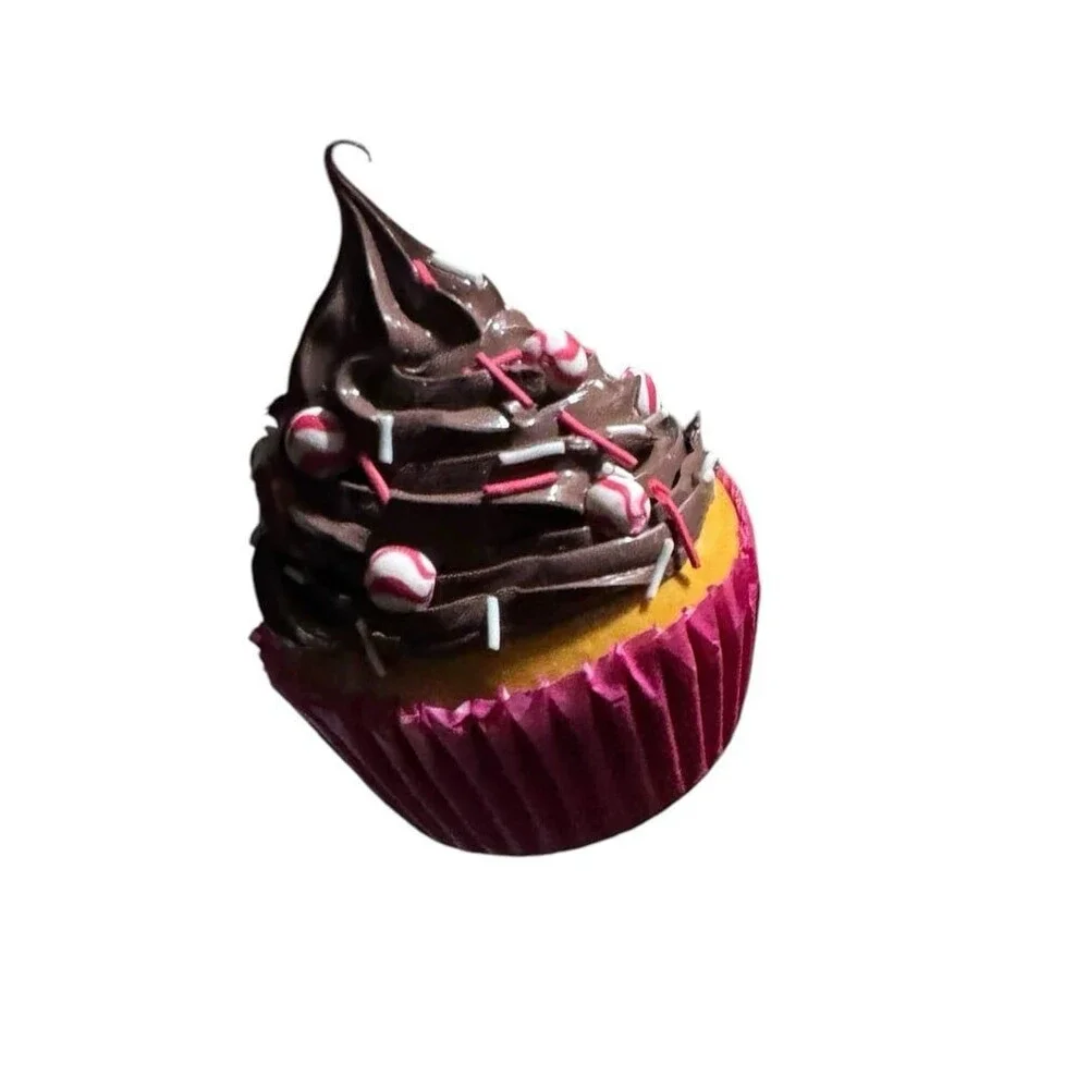 New Kurt Adler foam cupcake Christmas ornament with peppermint balls